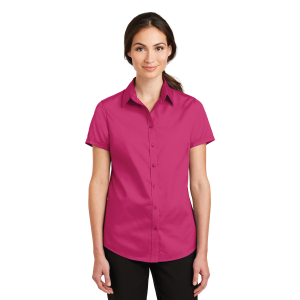 Port Authority Women's Short Sleeve SuperPro Twill Shirt.